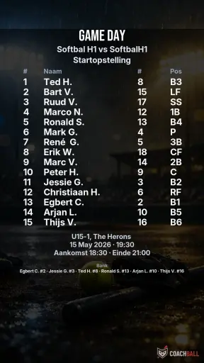 Gameday graphic