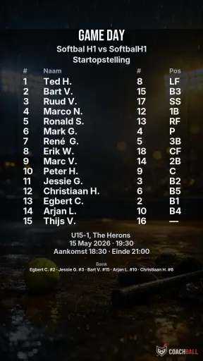 Gameday graphic
