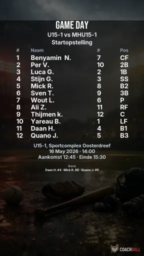 Gameday graphic