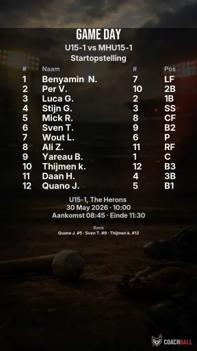 Gameday graphic