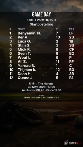 Gameday graphic