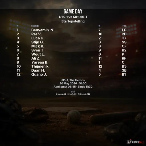 Gameday graphic