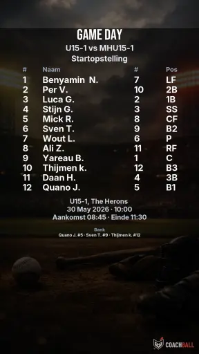 Gameday graphic