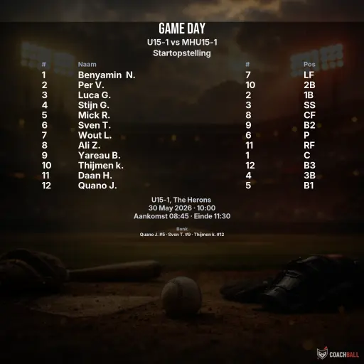 Gameday graphic