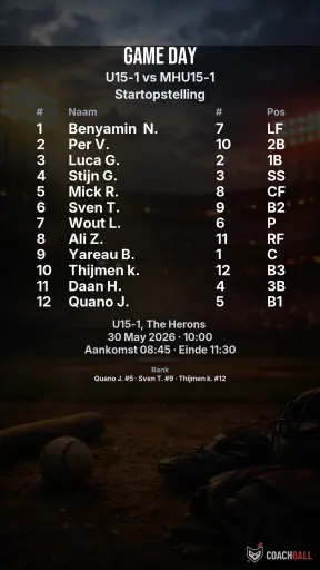 Gameday graphic