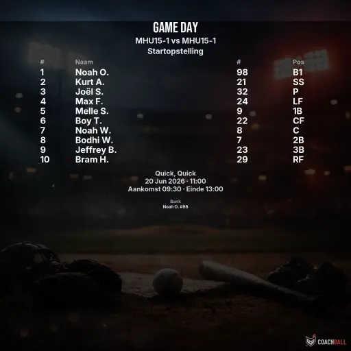 Gameday graphic