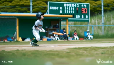 Exit velocity – 10 years old Baseball