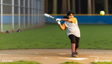 Exit velocity – 12 ans Softball